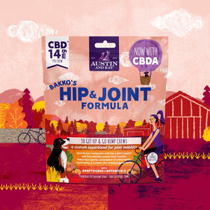 Austin and Kat Hip and Joint Support CBD Chew for Dogs with Botanicals and Adaptogens