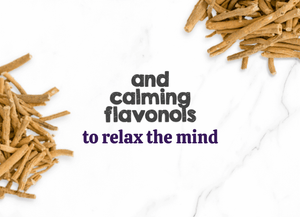 Austin and Kat Senior Dog botanical topper featured ingredient ashwagandha with calming favonols to relax the mind.