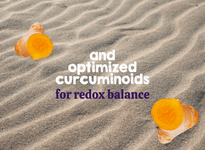 Austin and Kat mobility support botanical topper for dogs and cats featured ingredient  optimized turmeric curcuminoids for redox balance.